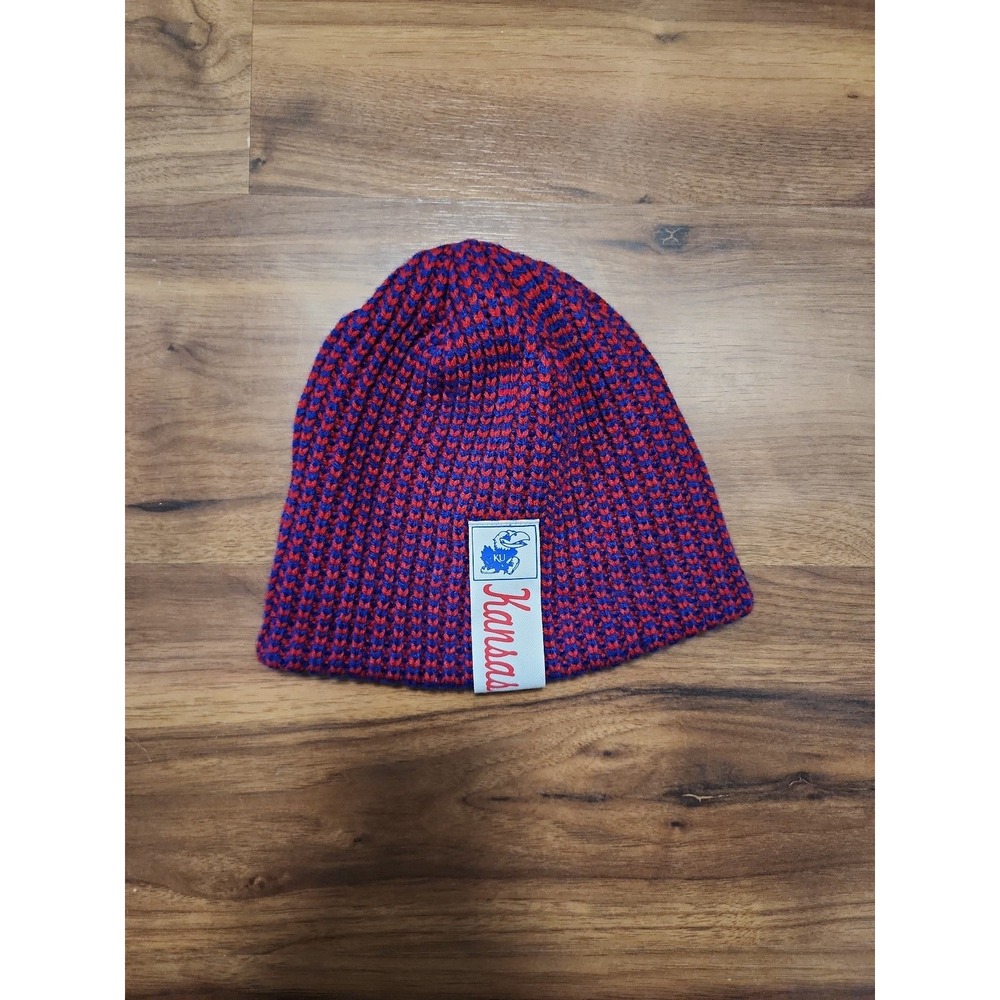 47 Brand Beanie Women OS Red Blue NWOT Kansas Jayhawks KU Stocking Cap